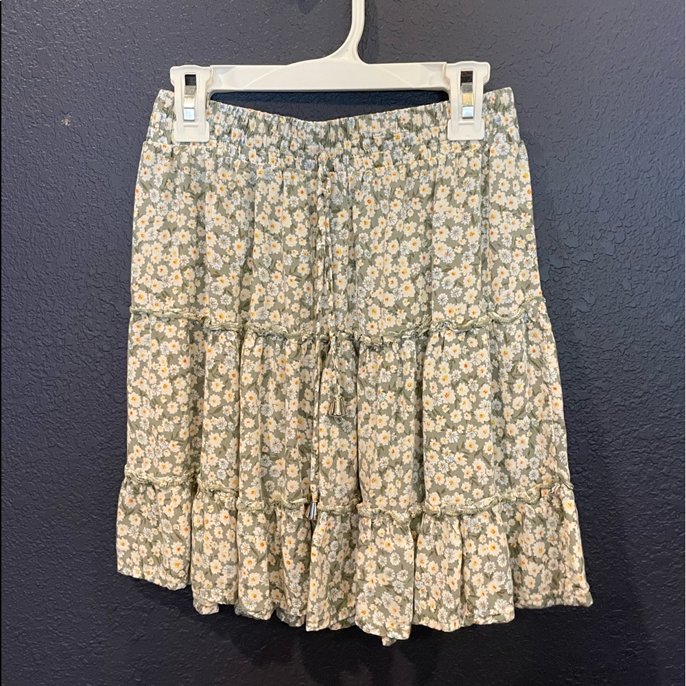 Floral Print Mini Skirt